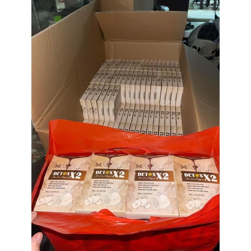 Giảm Cân Detox X2 Hỗ Trợ Đào Thải Mỡ ,Giảm cân chính hãng, an toàn - hiệu quả