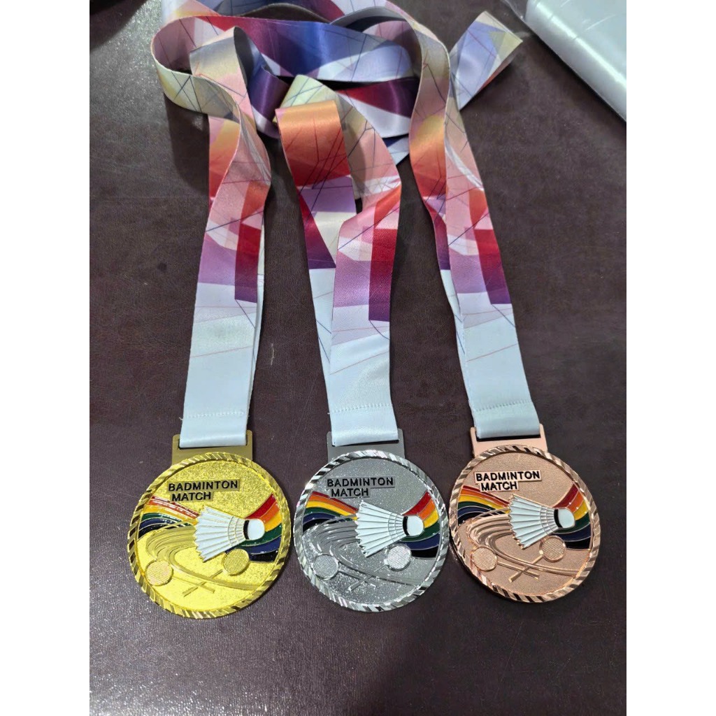 Huy chương cầu lông kim loại cao cấp badminton match