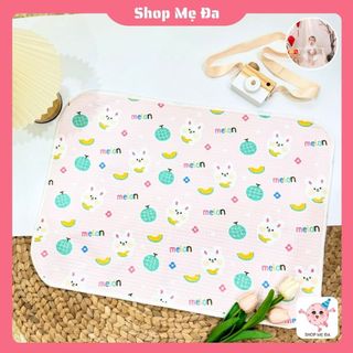 Tấm lót chống thấm cho bé beeon, miếng lót sơ sinh thay tã bỉm 4 lớp size 50x70cm