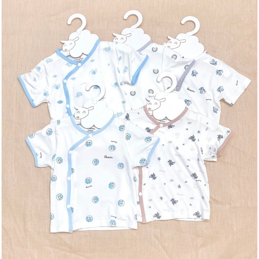  Avaler Áo Rời Lẻ NGẮN  CỘC  Tay Vải Sợi Tre Mềm Mịn Thấm Hút Mồ Hôi Cho Bé Từ Sơ Sinh Tiện Lợi Chính Hãng Nhiều Mẫu 