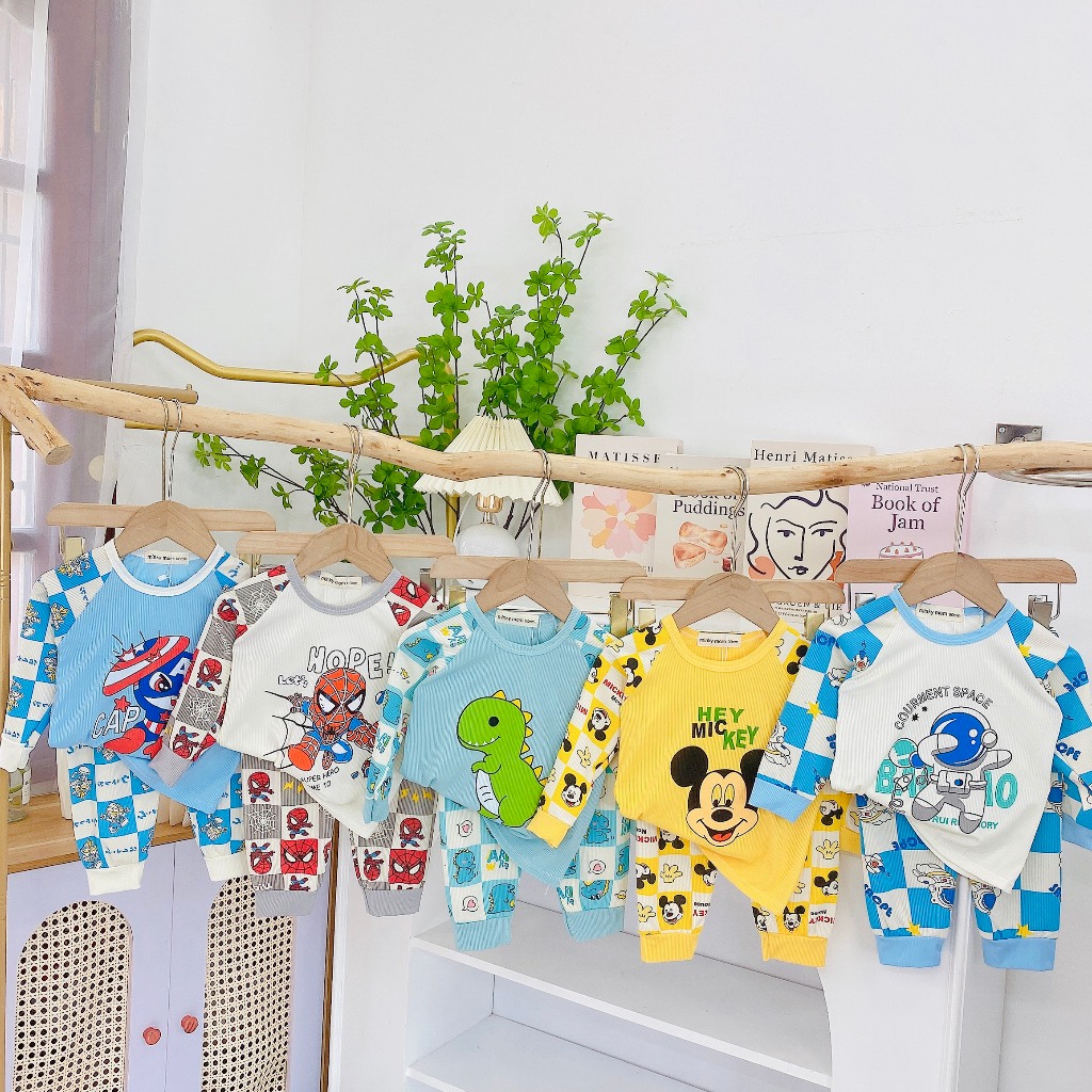 Bộ dài tay bé trai , bộ dài tay bé gái chất Len từ 5kg đến 5kg - JKIDS