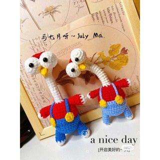 ￼￼￼Móc khoá handmade/ Móc khoá len gà ngố mắt lòi ngộ nghĩnh đáng iu