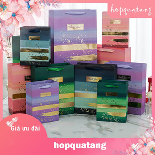 Túi Giấy Cứng Túi Quà Tặng Cao Cấp Kích Thước To Lớn Dập Mạ Nổi Pha Màu Bầu Trời Đầy Sao T28