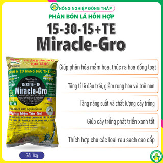 Phân Bón Lá Hỗn Hợp NPK 15-30-15+TE  Miracle-Gro  (Gói 1kg)