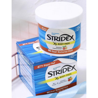 Miếng Toner pad lau giảm mụn Stridex Maximum BHA 2% dành cho mặt và Body