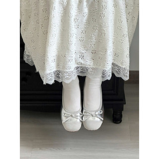 Giày bệt ballet đế mềm chất nhung đính nơ