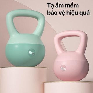 Tạ ấm vỏ mềm,lõi cát sắt loại 4kg-6kg-8kg /1 quả - an toàn khi tập luyện tại nhà