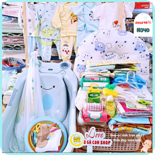 Combo đồ đi sinh trọn gói bé trai bé gái mã G01,Tặng chăn,nước giặt,bình sữa,sữa tắm