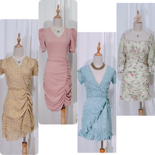 nhiều mẫu Váy đầm voan nhún  hoa nhí xinh xắn vintage