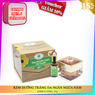 Kem dưỡng trắng da ngăn ngừa nám - ngân anh gia truyền vip 1
