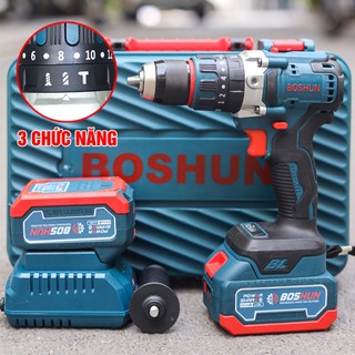 7khoan pin 3 chức năng boshun bs-id1390bl không chổi than siêu khỏe