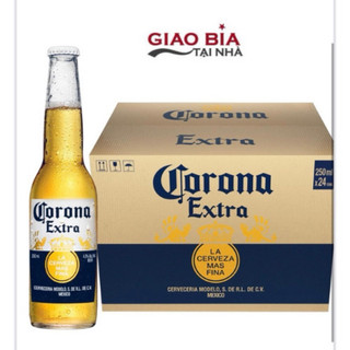 Bia CORONA EXTRA Mexico thùng 24 chai 250ml Ship Hoả Tốc