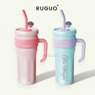 Bình Giữ Nhiệt Khắc Tên BELIEVE ME CÓ QUAI 1250ml Inox 316 Có Ống Hút