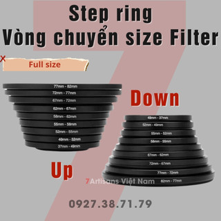 FREESHIP - Full size Step up ring - Vòng chuyển size Filter của ống kính - Stepring đủ size từ 37mm đến 82mm