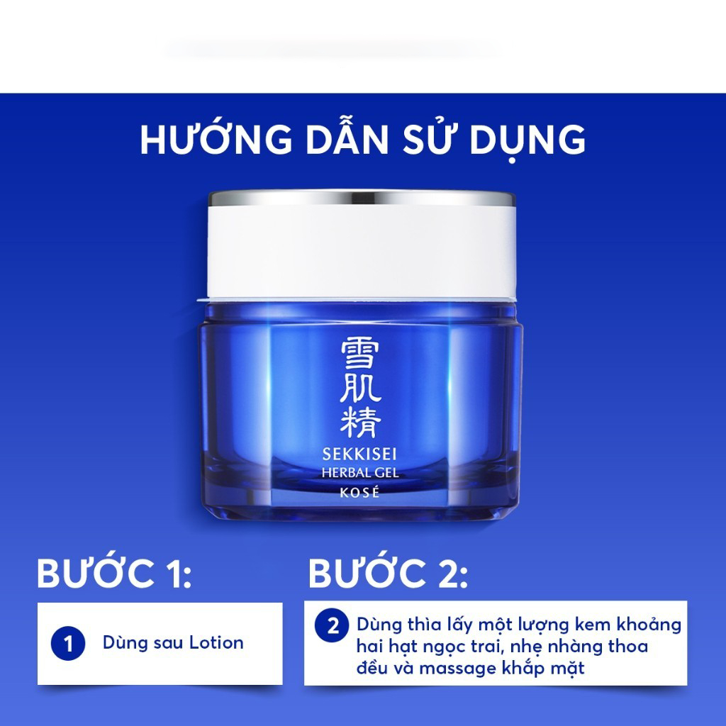 Kem Dưỡng Ẩm, Mặt Nạ Ngủ Đa Năng Kosé SEKKISEI HERBAL GEL 80g 6 Trong 1 ( Nội Địa Nhật Bản )