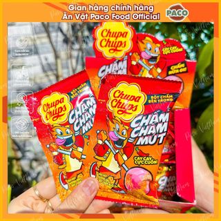 Kẹo chupa chup chấm chấm mút mút hương dâu kèm muối ớt