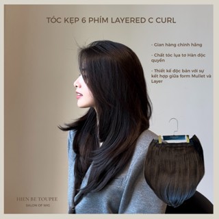 Tóc Kẹp 6 Phím HIEN BE TOUPEE Layered C Cup 30cm Premium Sợi Keratin