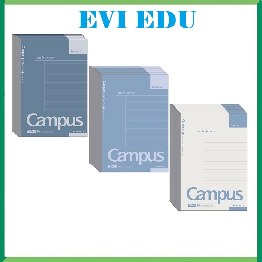 Lốc vở kẻ ngang gáy keo Basic Notebook Campus / Tập kẻ ngang học sinh Campus B5