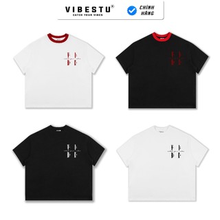 Áo Thun Boxy Basic VIBESTU , Áo Thun Local Brand Form Rộng Unisex 250Gsm 100% Cotton