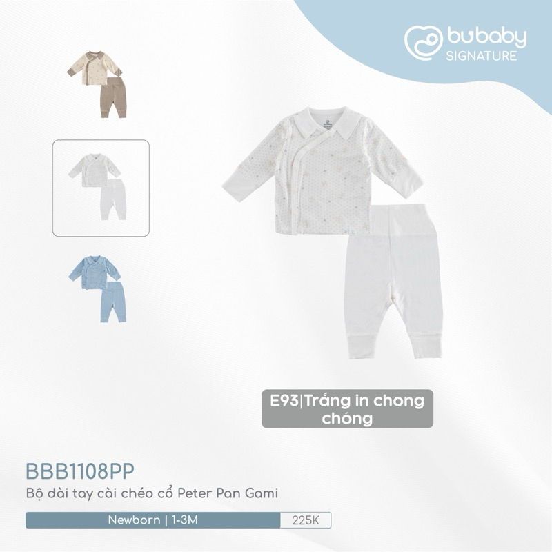 [BUBABY] Bộ sơ sinh cài thẳng cài chéo bubaby