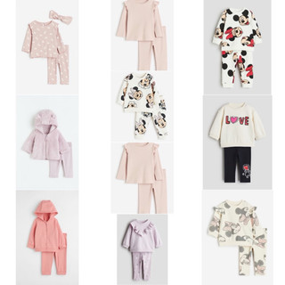 Set nỉ/ Set dài tay/ Set thu đông H&M cho bé gái nhiều màu cực xinh (Link 1)
