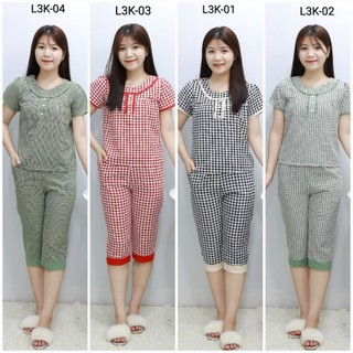 [BunnySky] Đồ bộ nữ, đồ bộ nữ mặc nhà, quần áo nữ, bộ quần áo nữ mẫu lửng mềm mát
