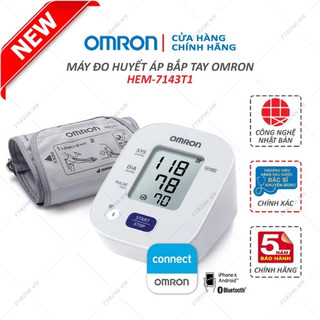 (GIAO NHANH 30 PHUT) Máy đo huyết áp bắp tay Omron HEM - 7143T