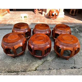Đôn trống gỗ hương cao 42cm