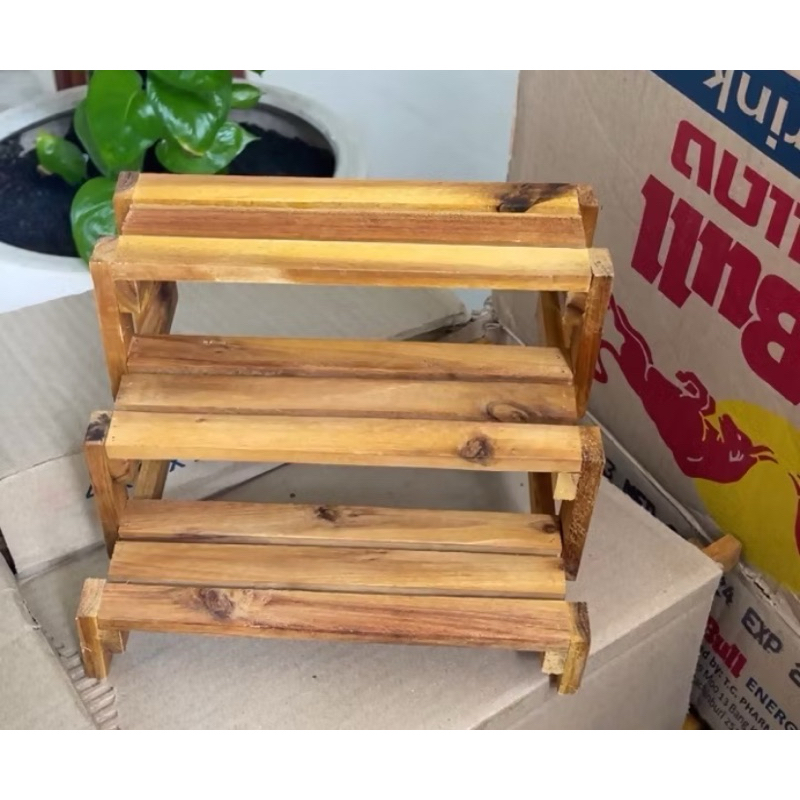 kệ mini trưng bày màu Teak