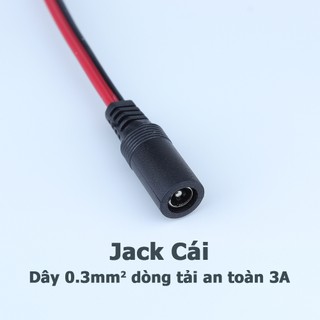 Combo 5 Dây nguồn DC Jack Đực - Cái 5.5mm x 2.1mm