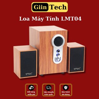 Loa máy tính để bàn Bubzone âm Bass siêu trầm bằng gỗ - Bluetooth kết nối đa dạng thiết bị LMT04