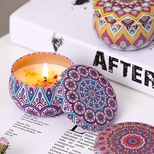 Cốc Nến Thơm Ly Thủy Tinh Scented Candles - Nến Thơm Handmade HộpThiếc không khói