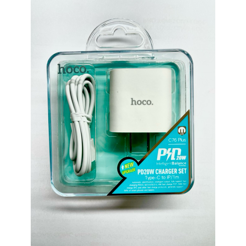 Bộ Sạc Nhanh PD 20W Cho iphone. Hoco C76 Plus Chuẩn Type-C