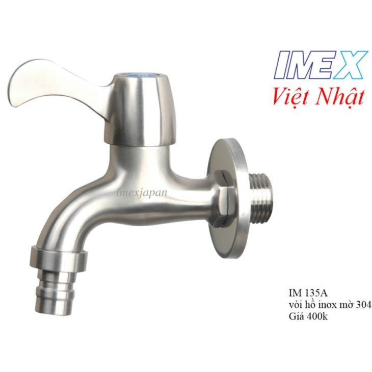 Vòi hồ inox mờ 304 IMEX Việt Nhật IM 135A