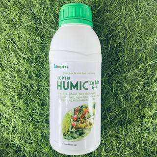 Hợp trí humic zn mn chai 1 lít - humic dạng nước bổ sung kẽm và mangan.