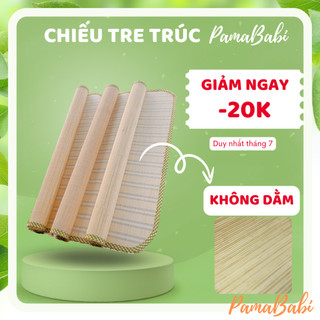Chiếu tre trúc PamaBabi nằm mát cho bé sơ sinh, Chiếu trải nôi, cũi, giường cho bé 60x120cm