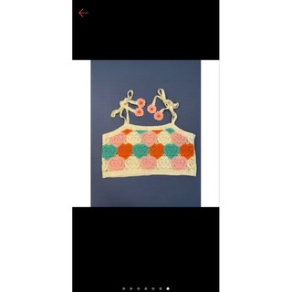 Áo len dệt kim cột dây croptop nữ