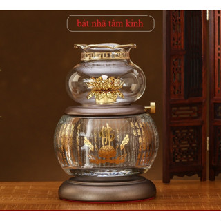 Đèn thắp dầu pha lê 050 - đèn dầu cỡ đại