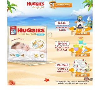 Tã dán sơ sinh huggies skin perfect NB 70 +6 miếng