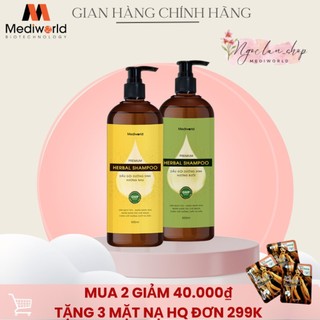 Dầu gội vỏ bưởi sinh học mediworld premium herbal shampoo 500ml