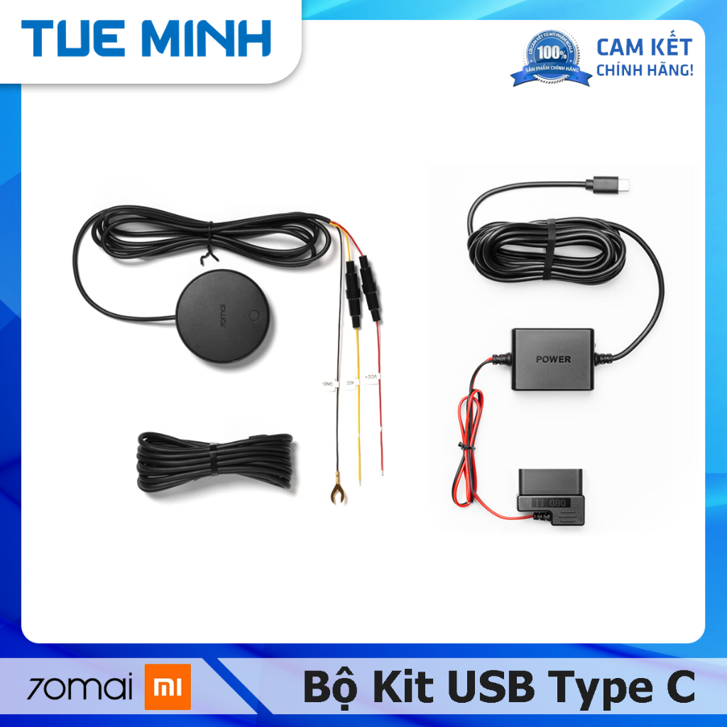 Bộ Hardwire Kit nguồn 70mai chân USB Type C UP03, UP04, UP06