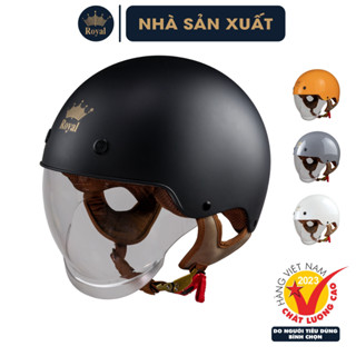 MŨ BẢO HIỂM NỬA ĐẦU KÍNH ÂM LÓT THÁO RỜI CHÍNH HÃNG ROYAL M239