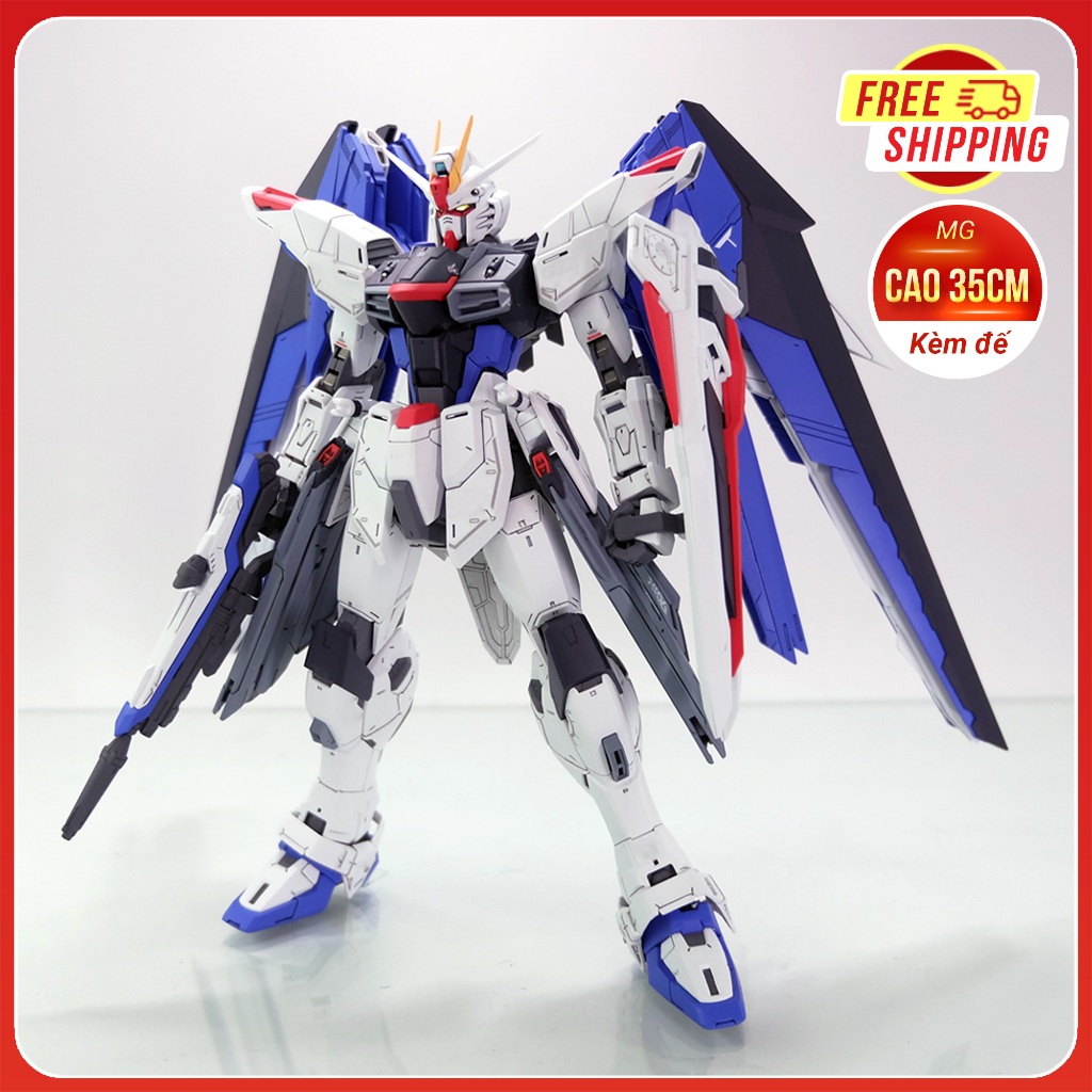 Mô hình lắp ráp MG Master Grade Freedom 2.0 - Kèm đế + Decal nước