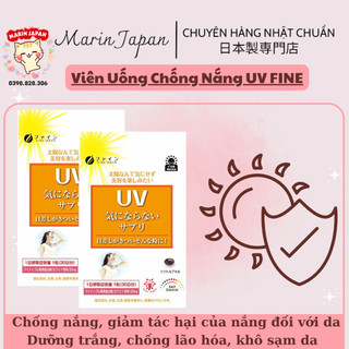 (Chuẩn Nhật,đủ bill) Viên uống chống nắng UV dưỡng trắng Fine Japan kem chống nắng chống UV
