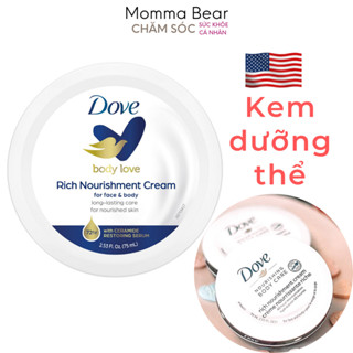 Kem dưỡng thể Dove, dưỡng ẩm, mặt, cơ thể, tay, face, body, không nhờn rít, hàng Mỹ - Momma Bear