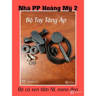 Bộ củ sen tắm Nóng Lạnh inox 304 sơn tĩnh điện màu Đen