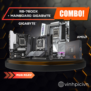 Combo amd cpu ryzen 5 7600x + mainboard gigabyte am5