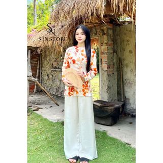 [Áo lẻ] bà ba tay dài chất lụa mango (không quần) -SÍN STORE-L7A