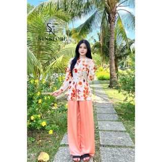 [Áo lẻ] bà ba tay dài chất lụa mango (không quần) -SÍN STORE-L7A