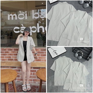 Áo khoác blazer /vest cộc tay form xuông
